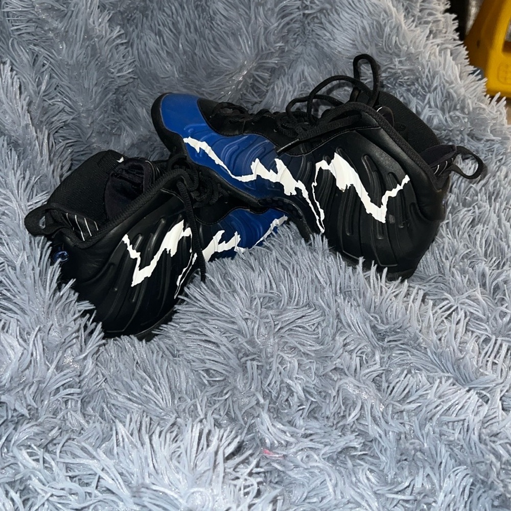 Black and Blue Sneakers with White Accents